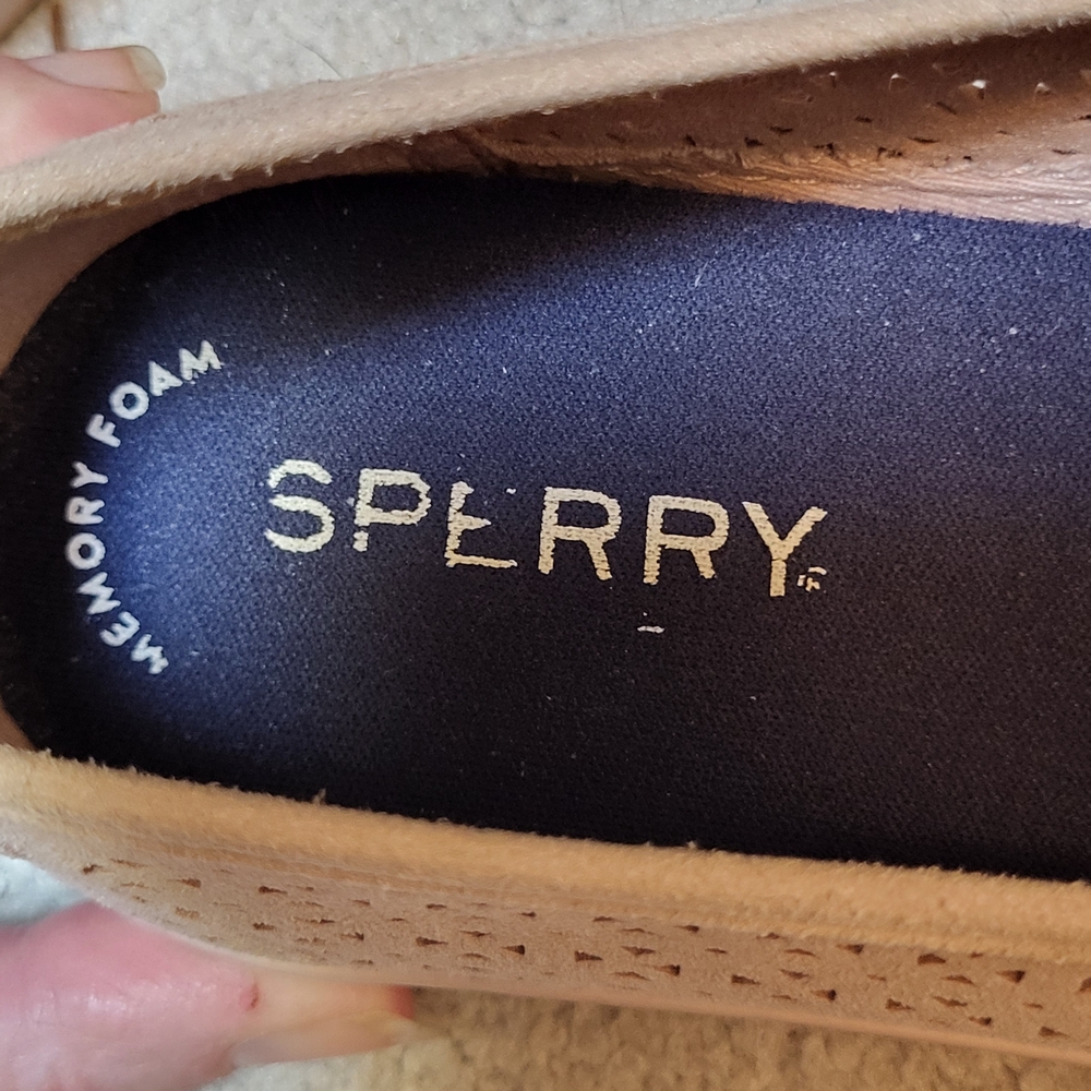 Sperry Women’s Light Pink Seaside Nautical Perforated Slip-On Shoes- Size 7 - Picture 4 of 6